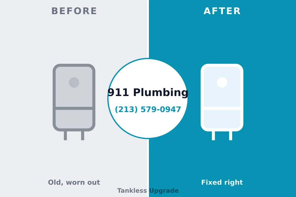 Before and after: plumbing company Byng, OK
